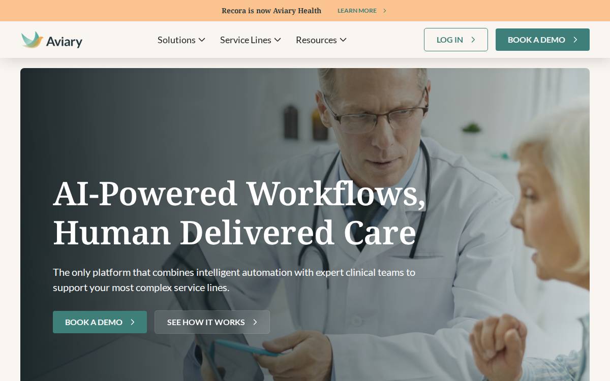 Aviary Health website preview