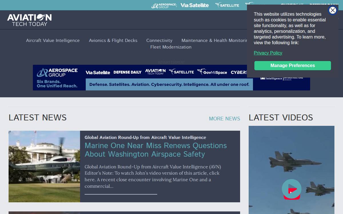 Aviationtoday website preview