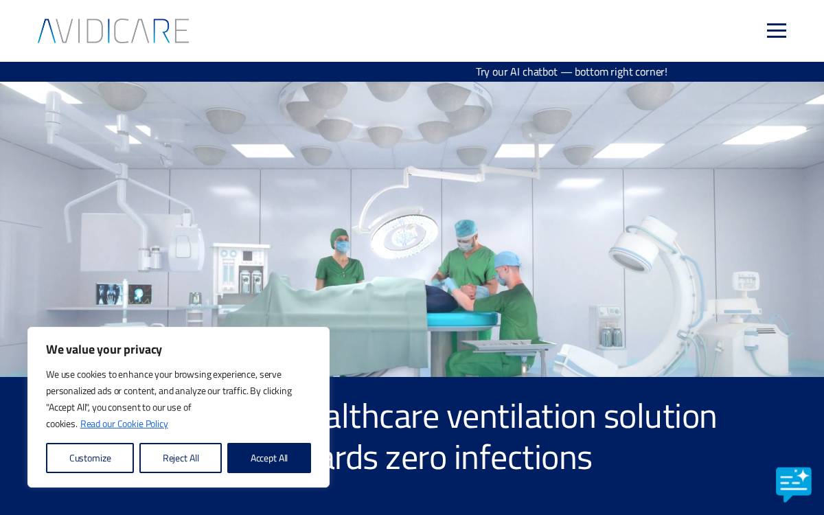 Avidicare website preview