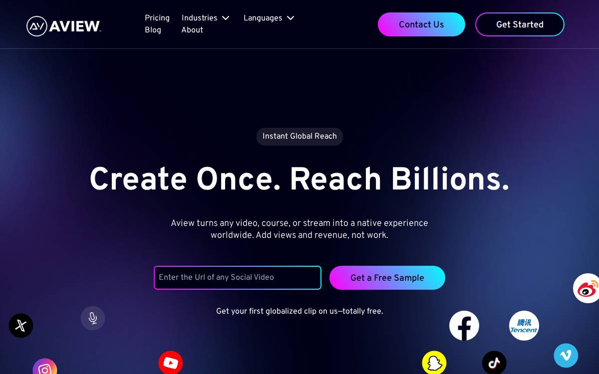 AVIEW website preview