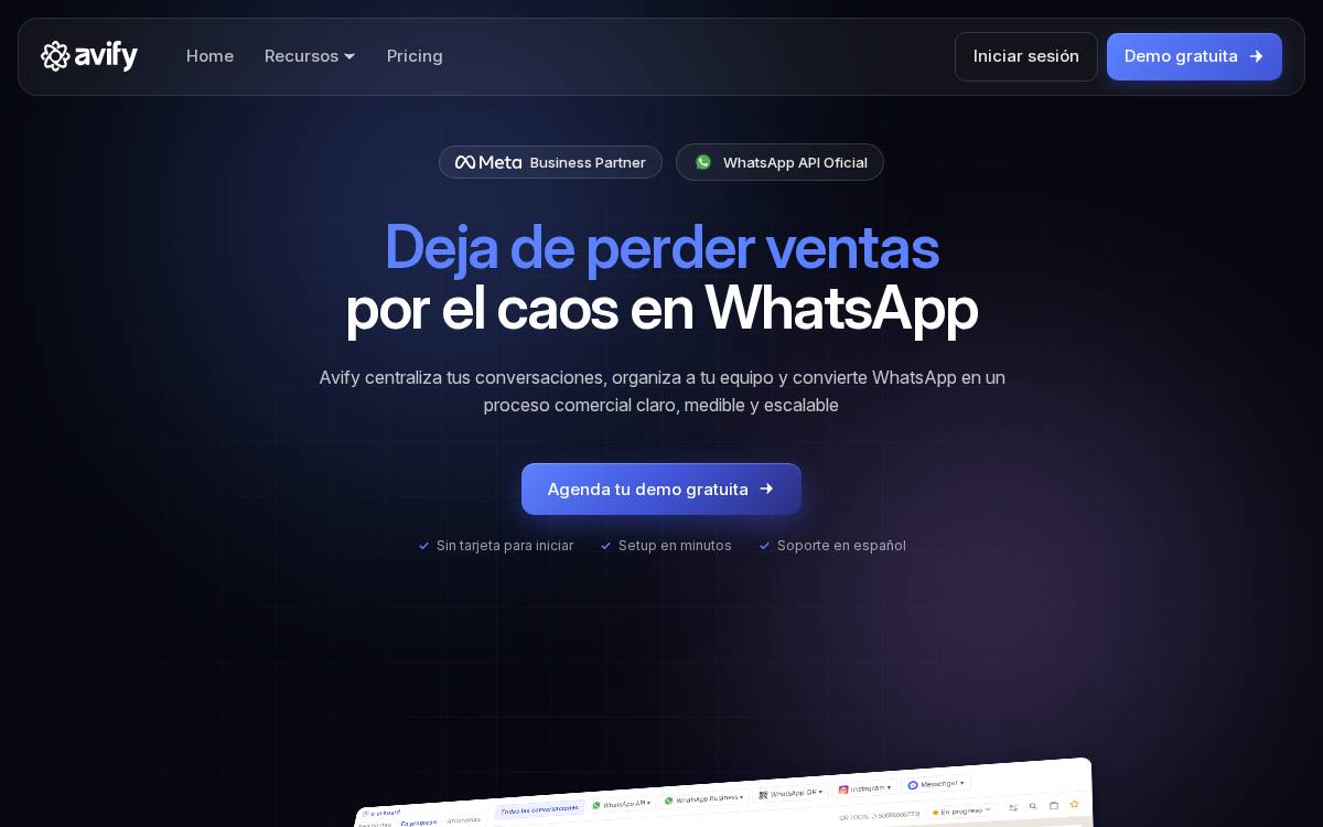 Avify website preview