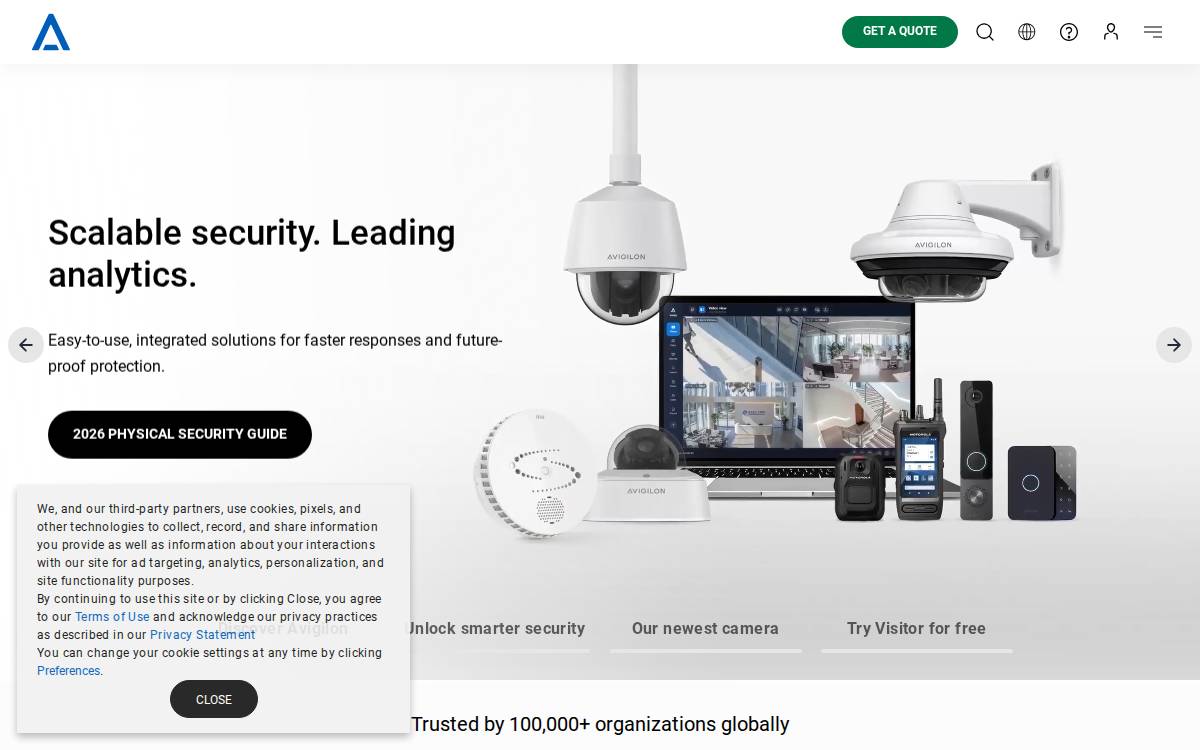 Avigilon website preview