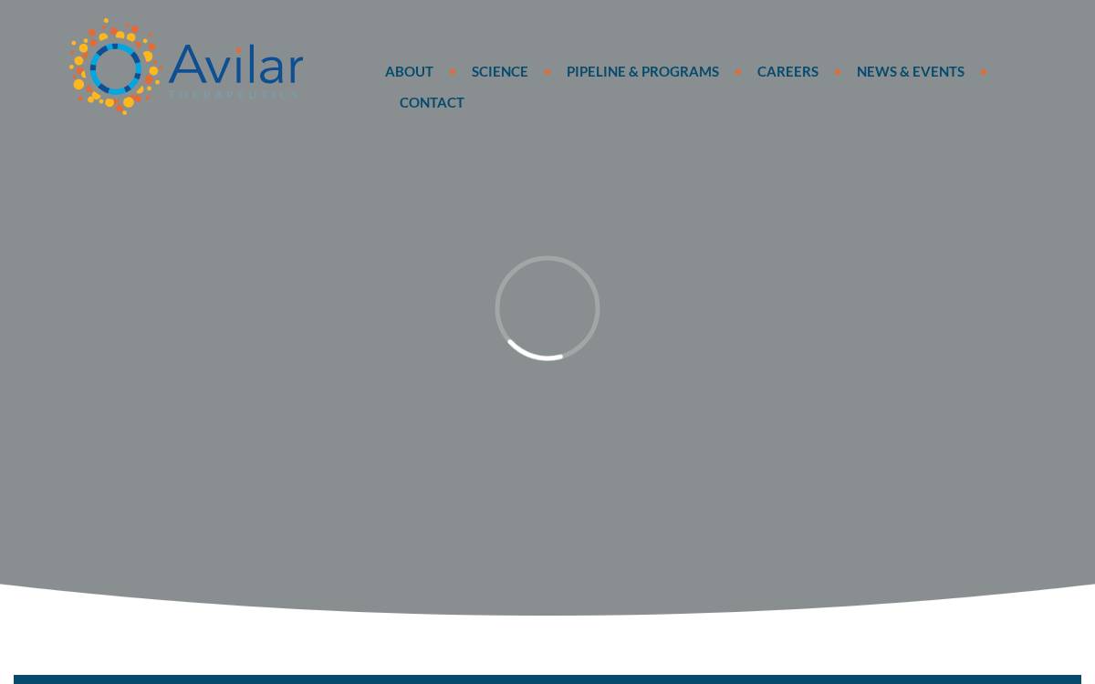 Avilar Therapeutics website preview