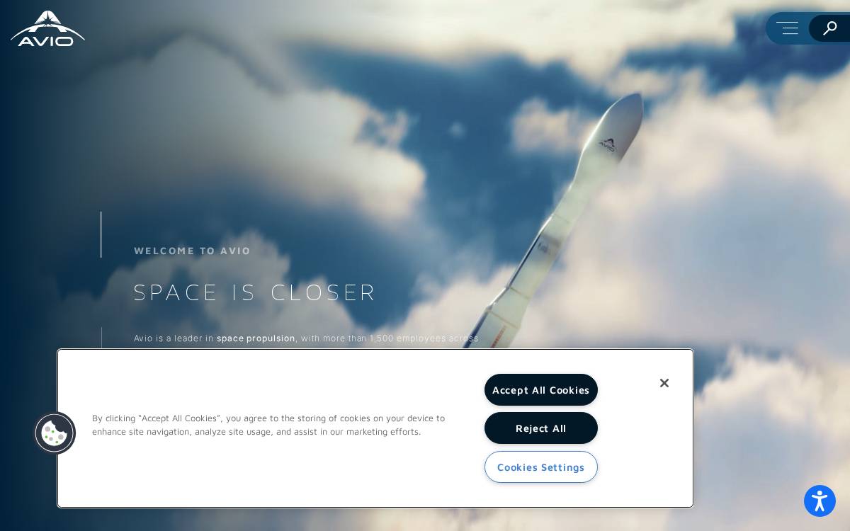 Avio website preview