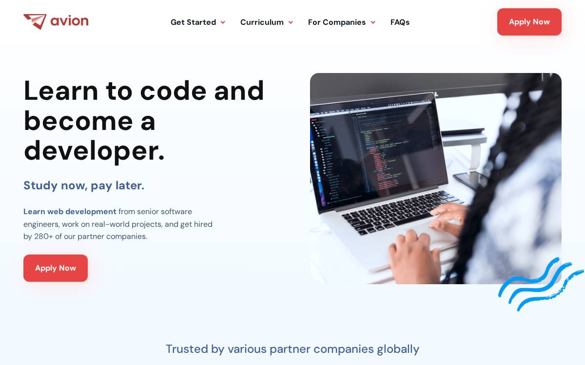 Avion School website preview