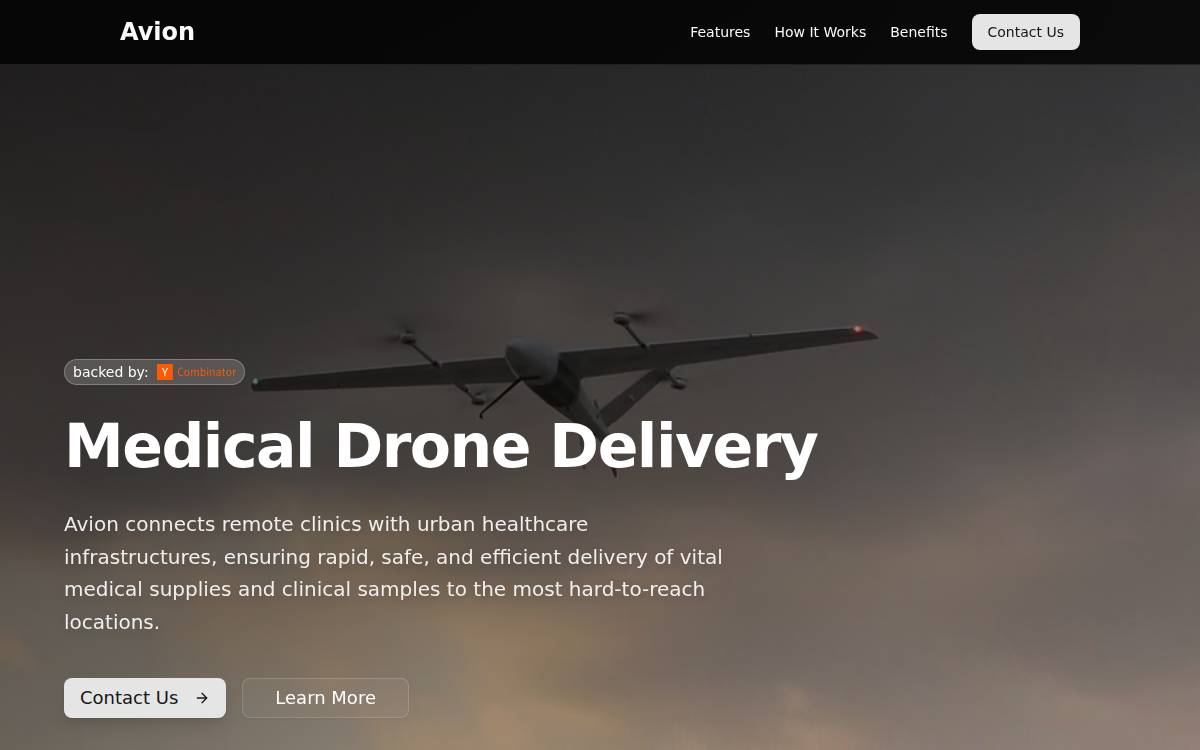 Avion website preview