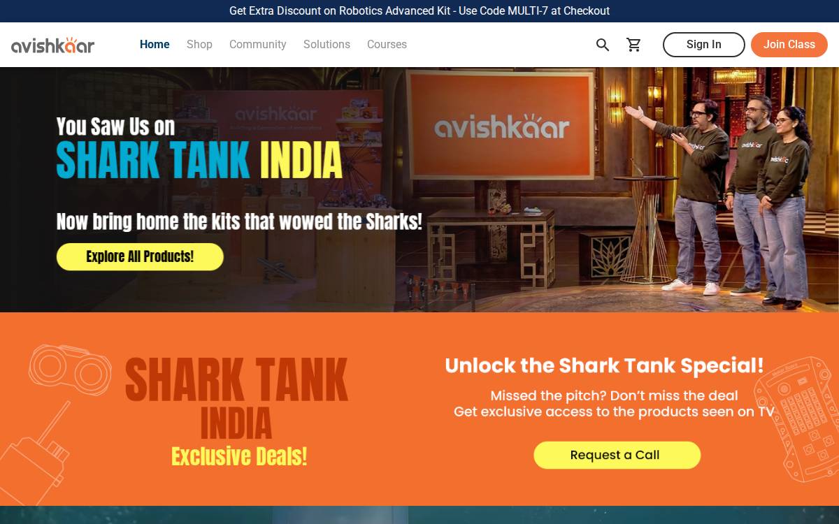 Avishkaar website preview