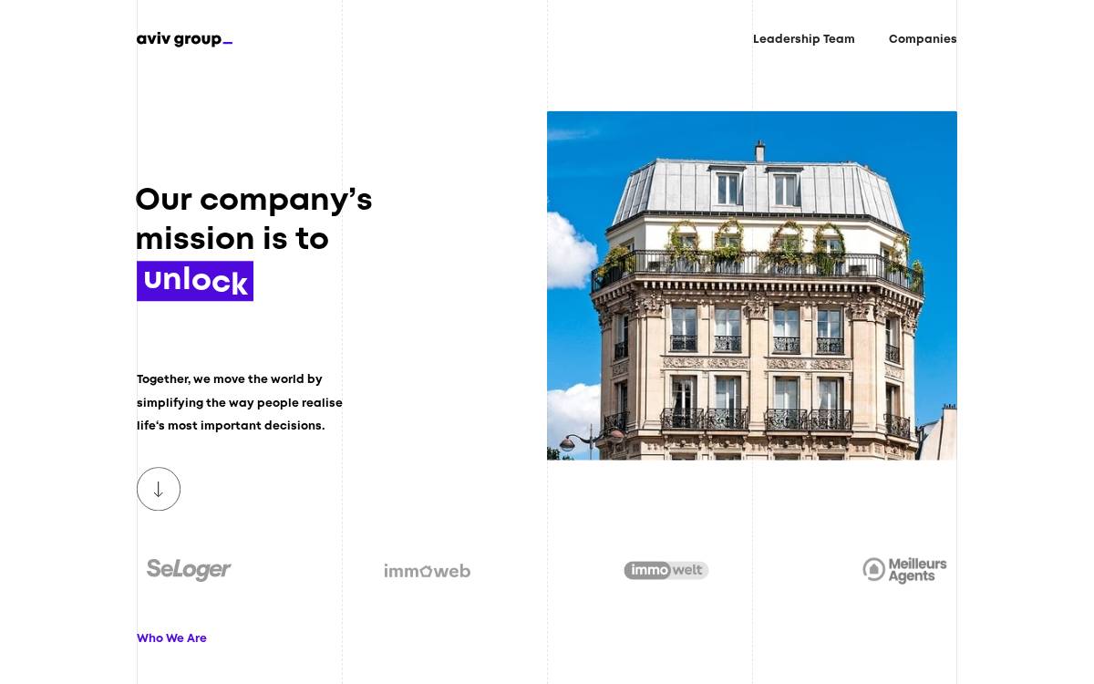 Aviv Group website preview