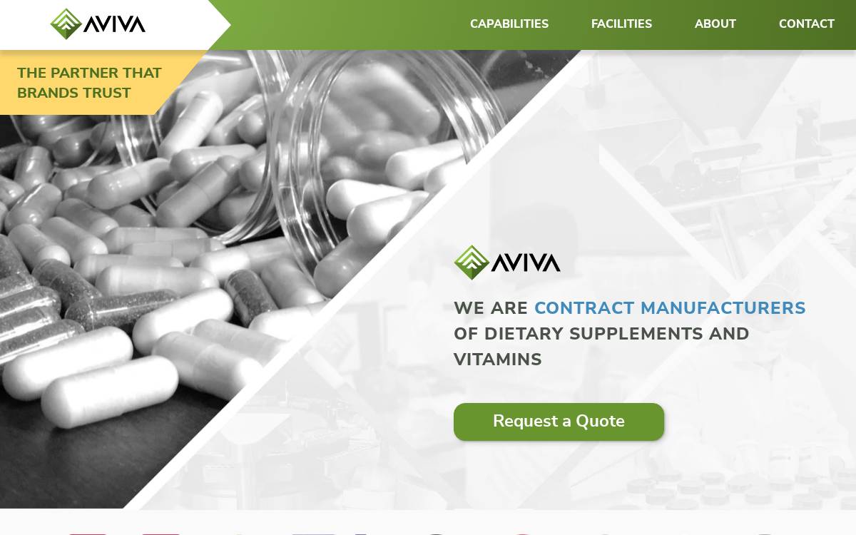 Aviva Naturals.com website preview