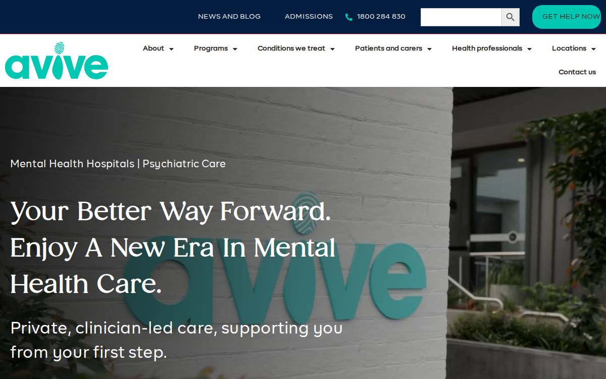 Avive Health website preview