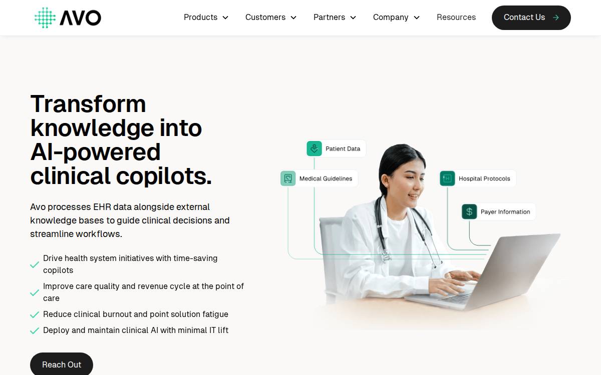 Avo website preview