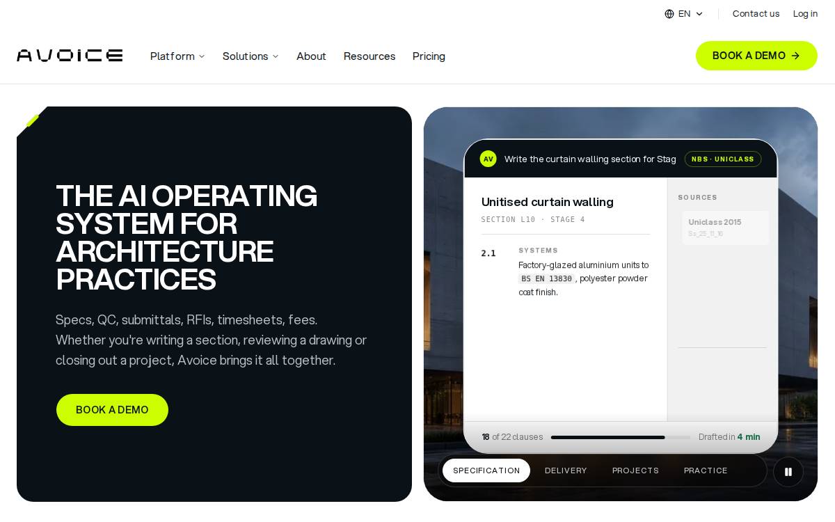 Avoice website preview