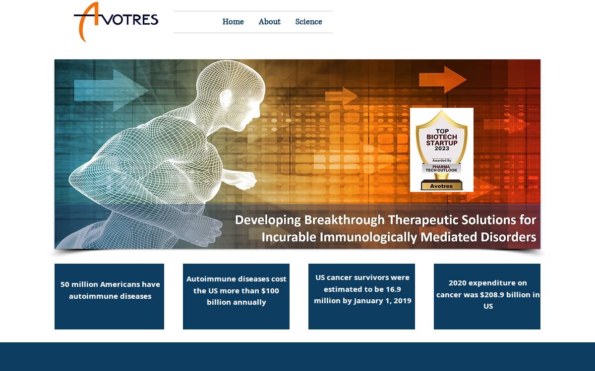 Avotres website preview
