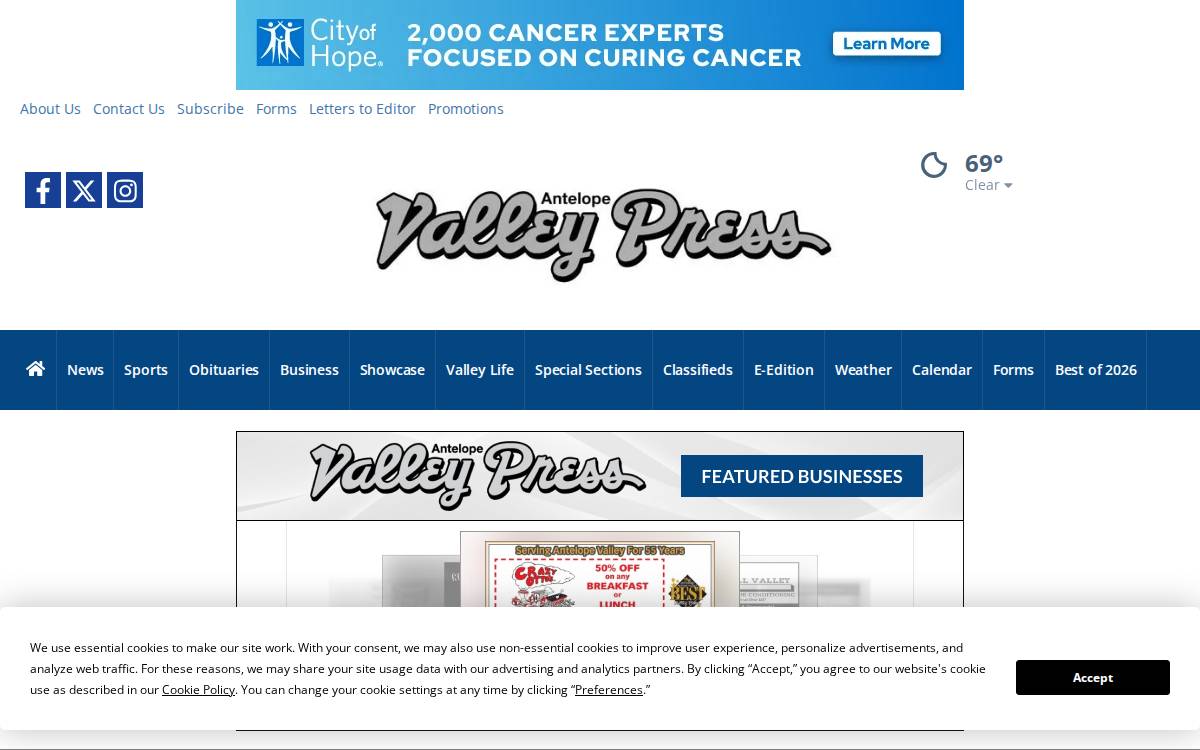 Avpress website preview