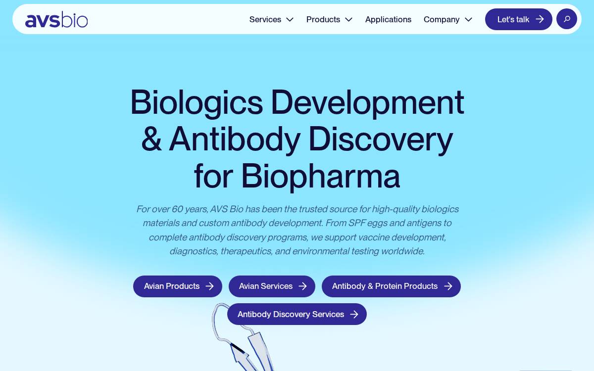 Avsbio website preview