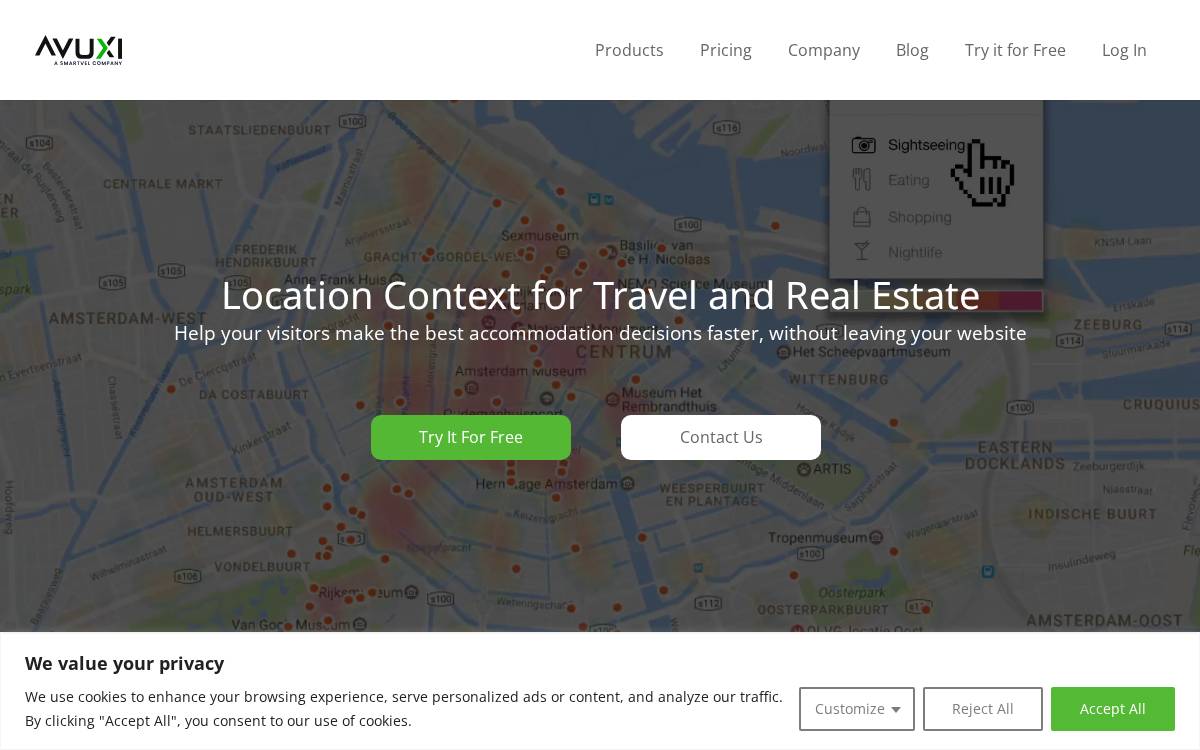 Avuxi website preview