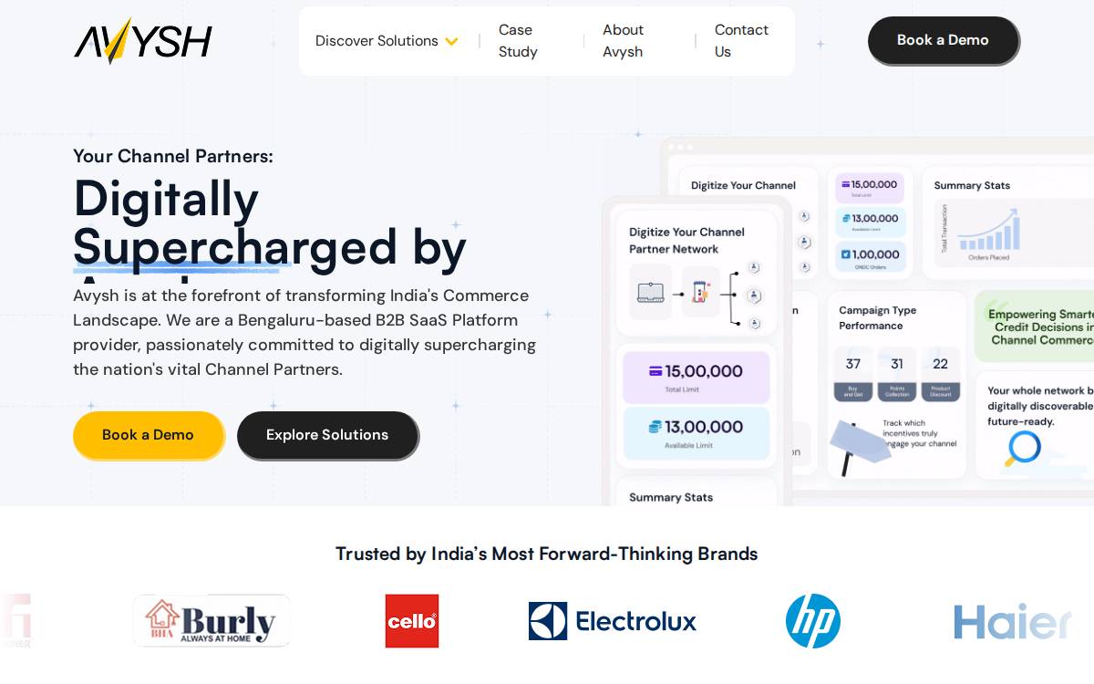 Avysh website preview