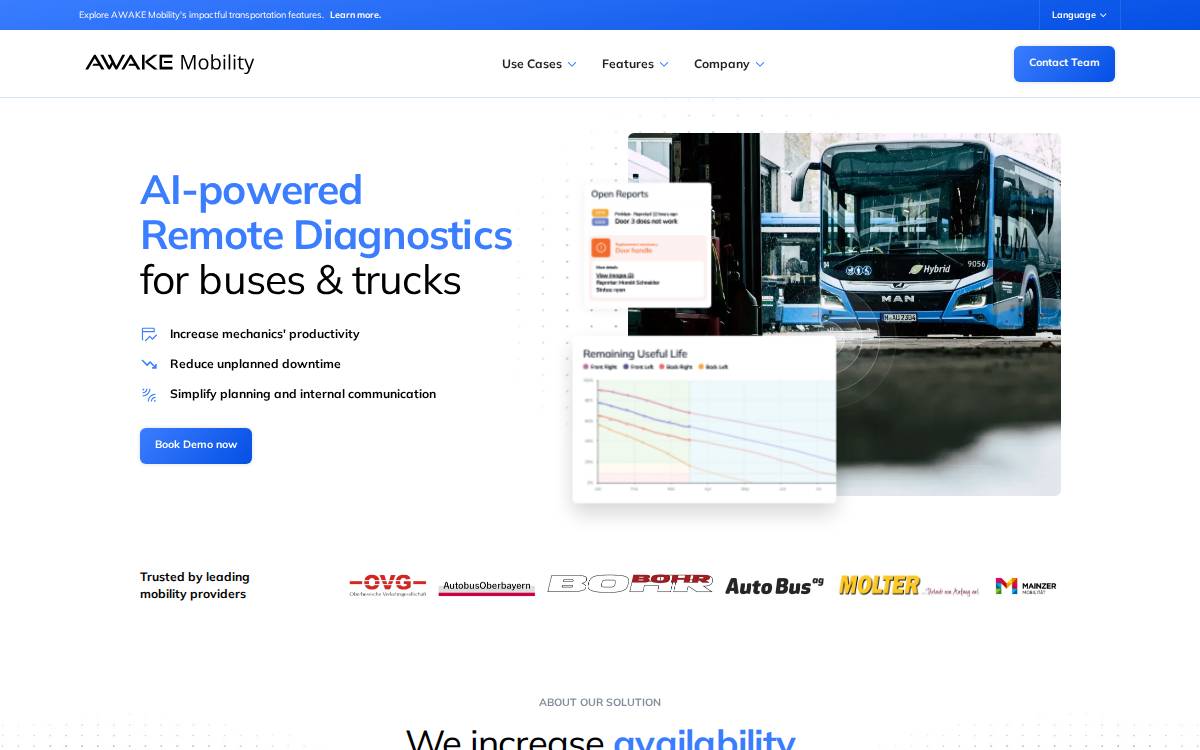 Awake Mobility website preview