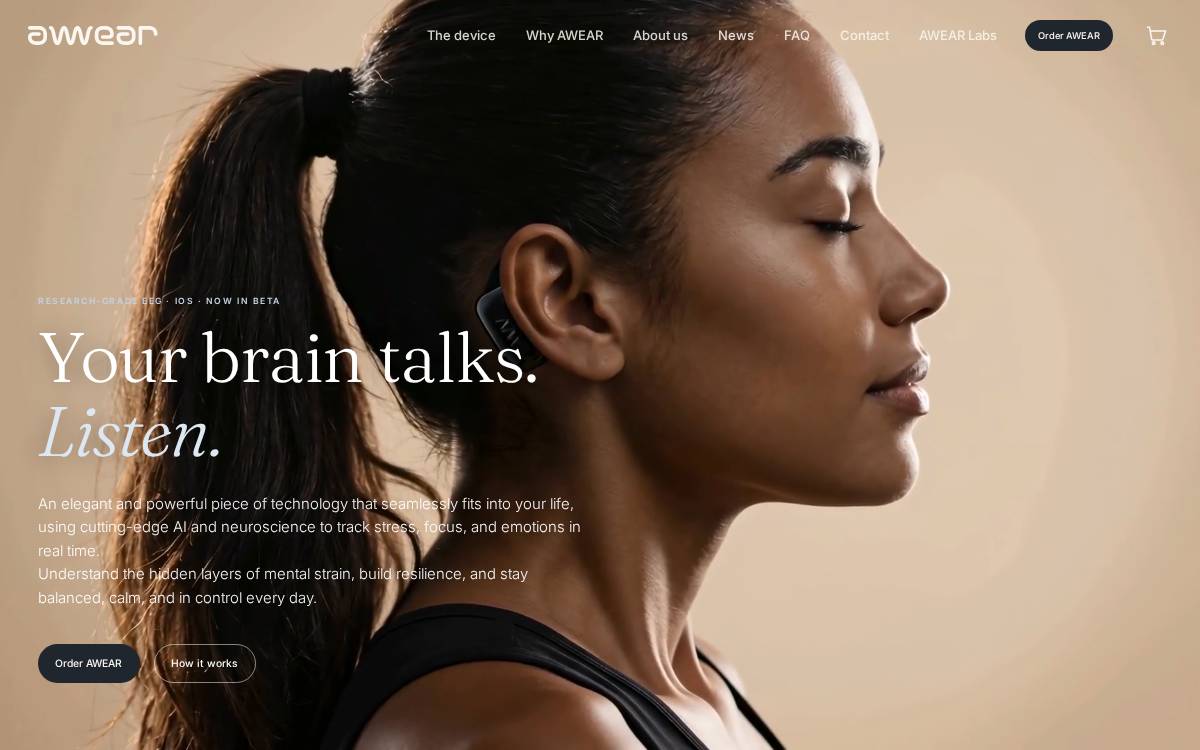 AWEAR Technologies website preview