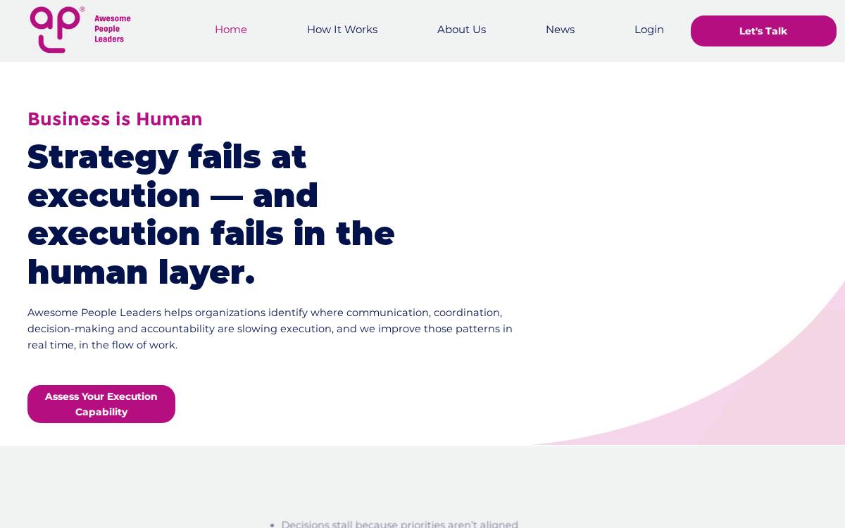 Awesome People Leaders website preview