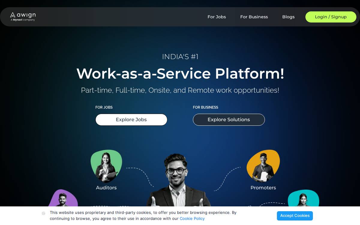 Awign website preview