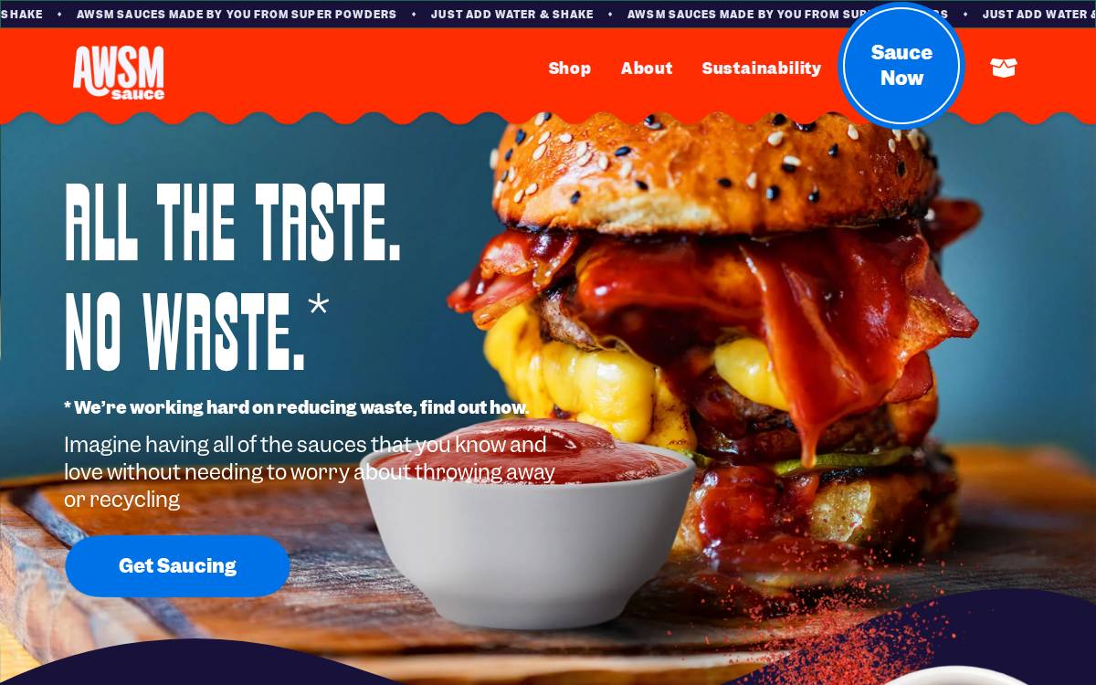 AWSM Sauce website preview