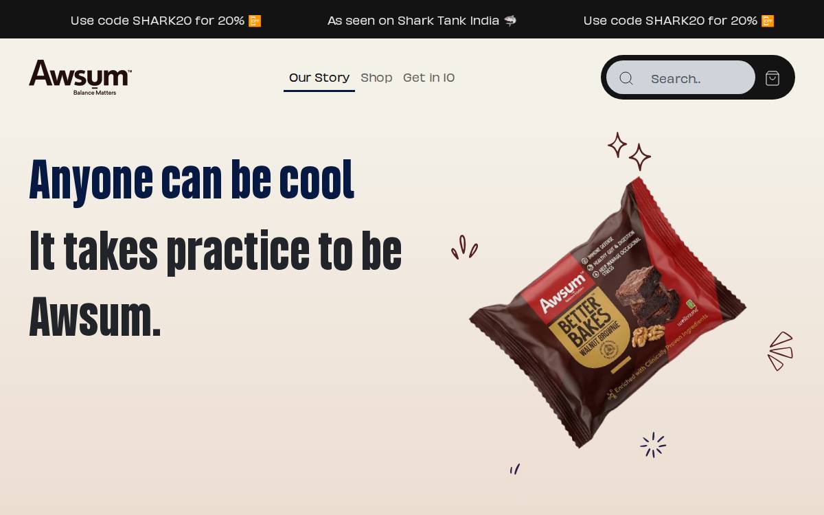 Awsum website preview