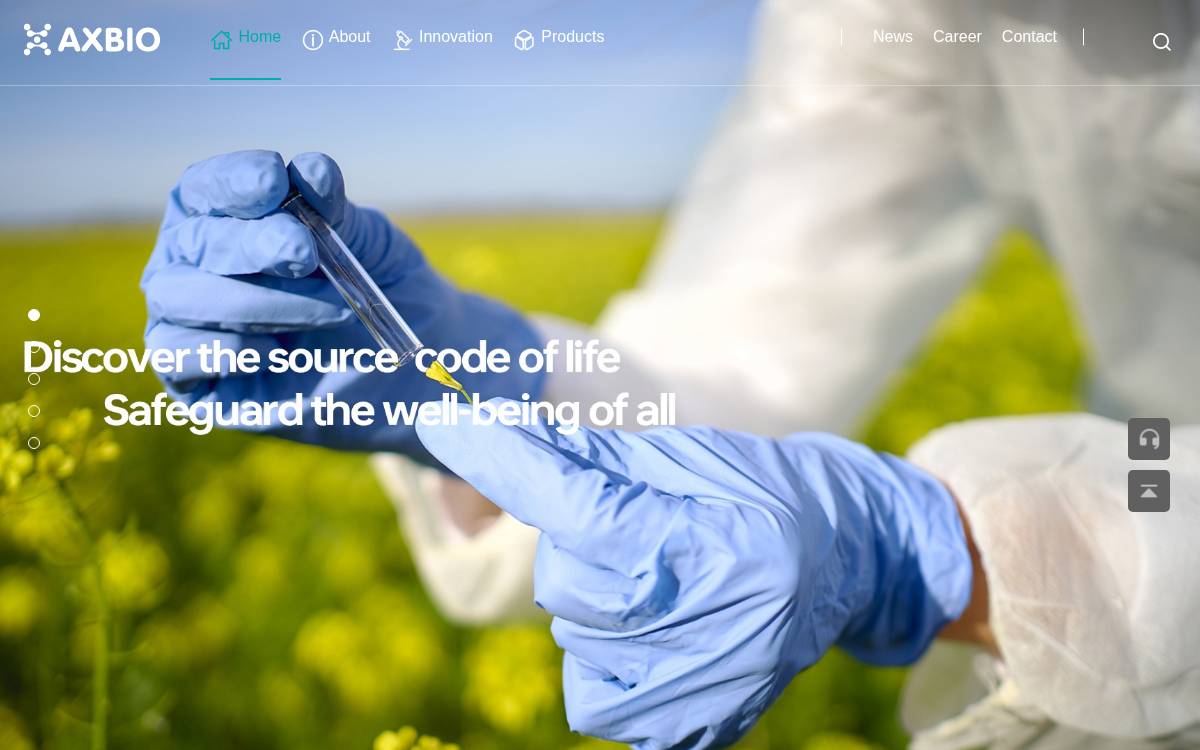 Axbio website preview