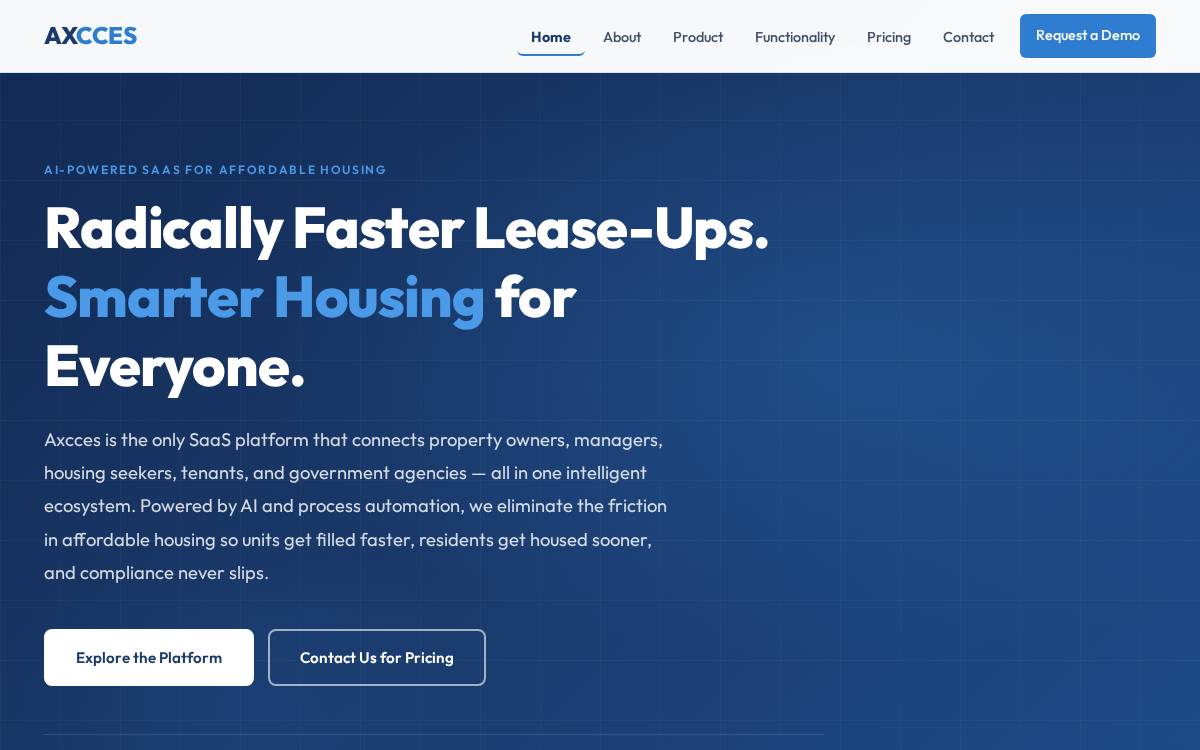 Axcces website preview