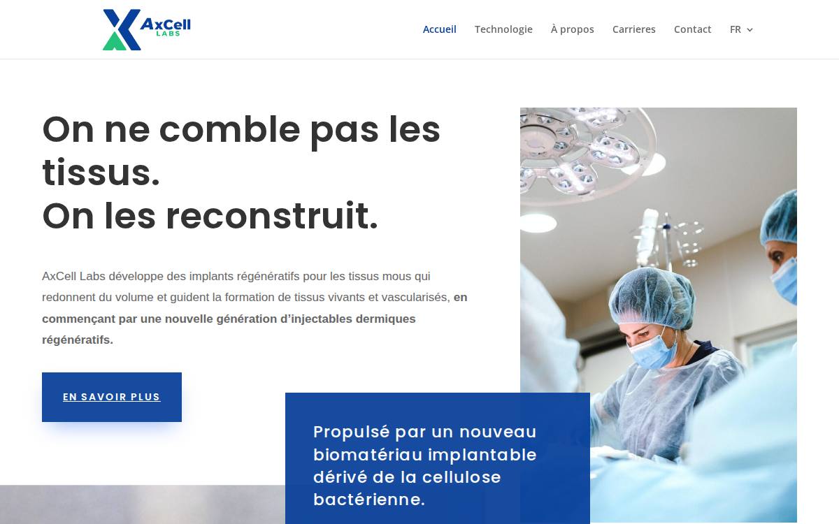 Axcell Labs website preview
