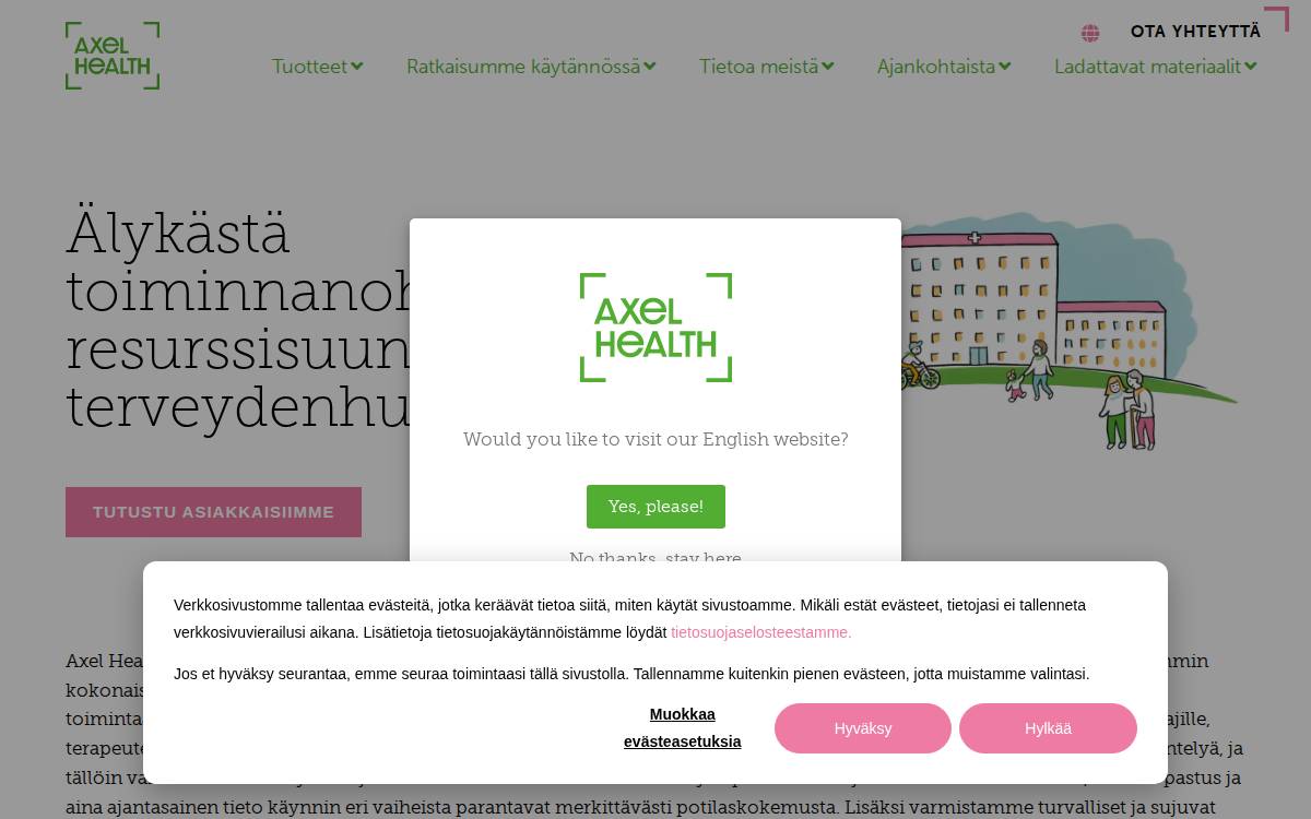 Axel Health website preview