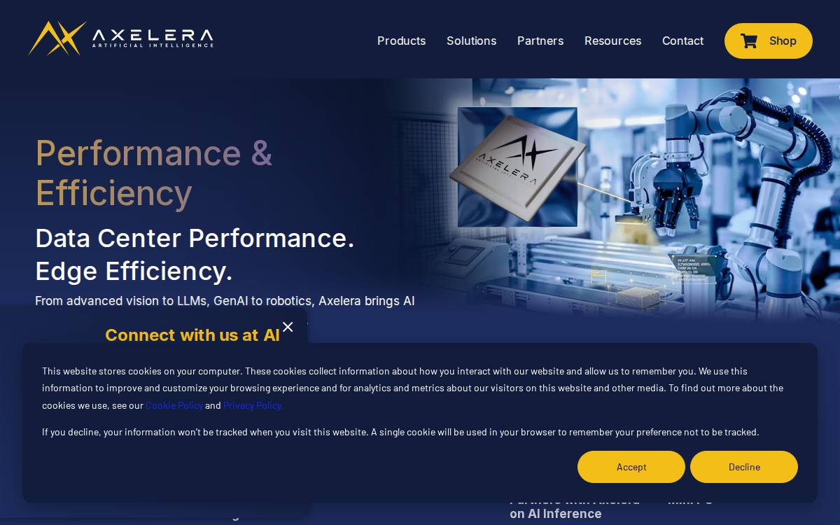 Axelera AI website preview