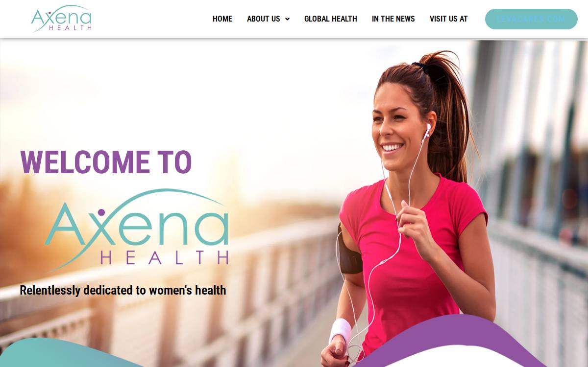 Axena Health website preview
