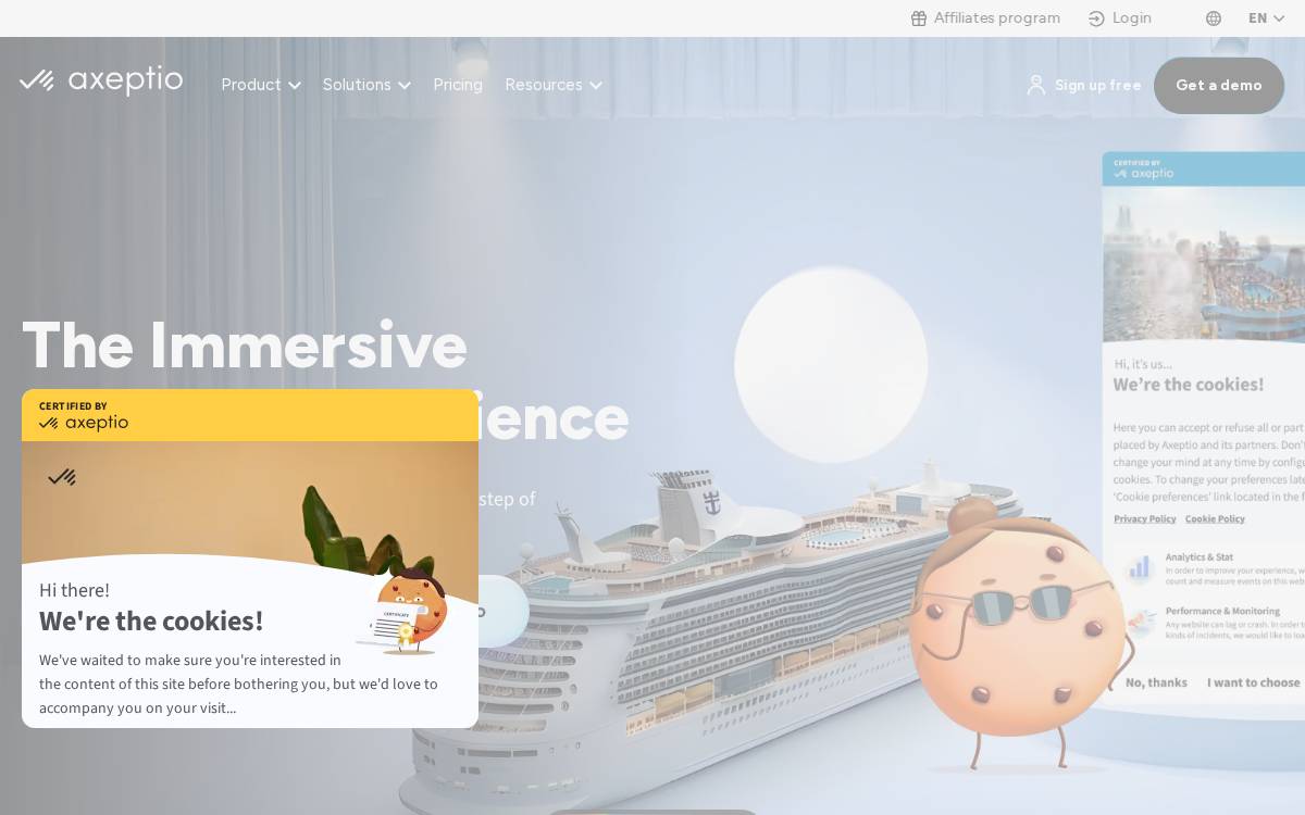 Axeptio website preview