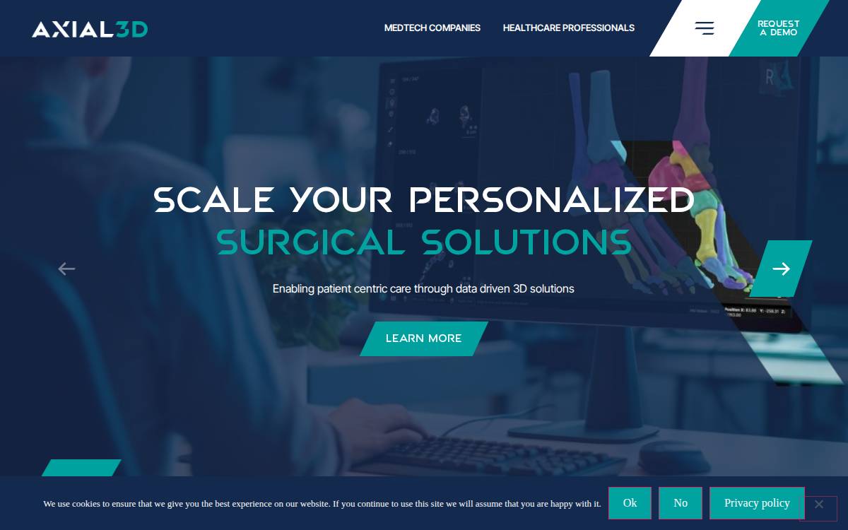 Axial 3D website preview
