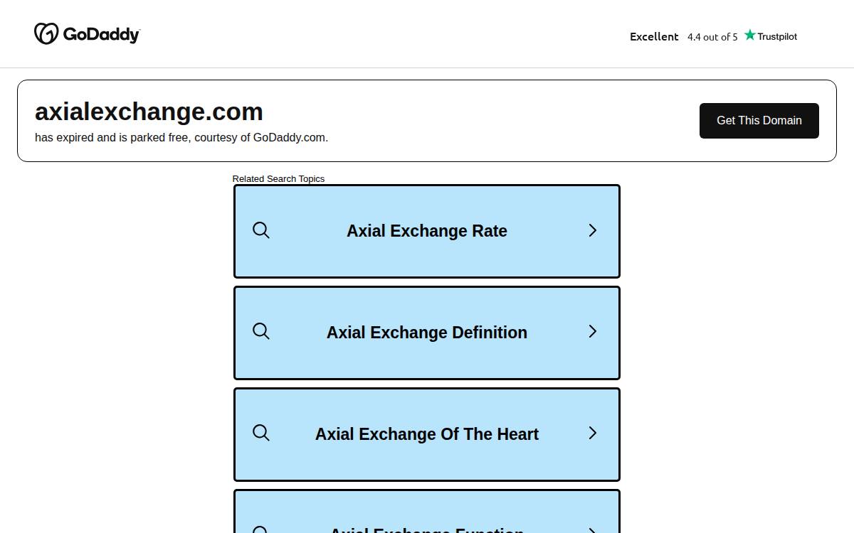 Axial Exchange website preview