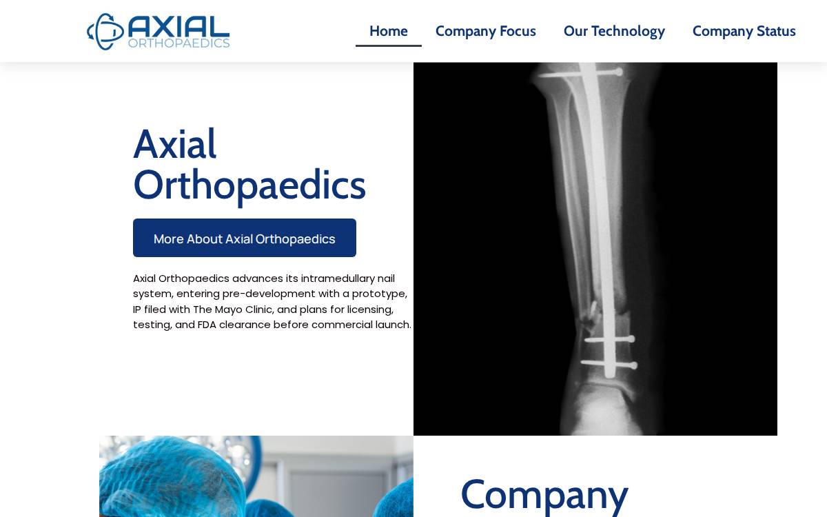 Axialorthopaedics website preview