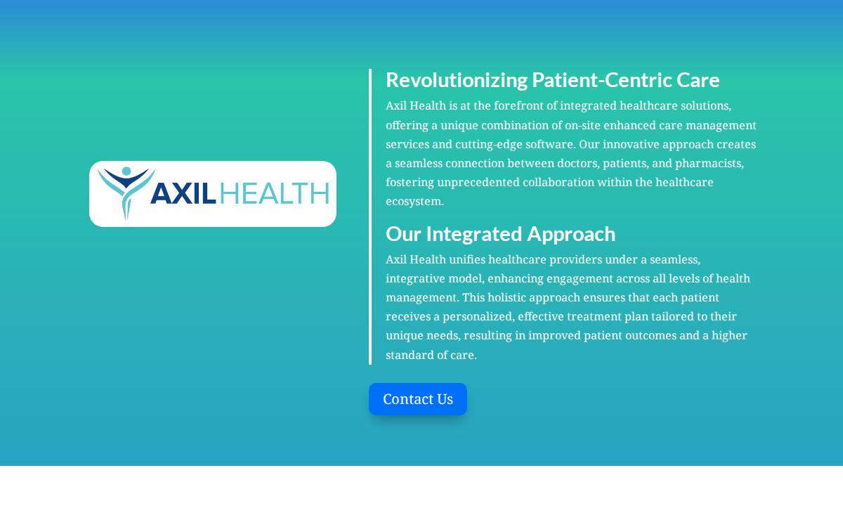 Axil Health website preview