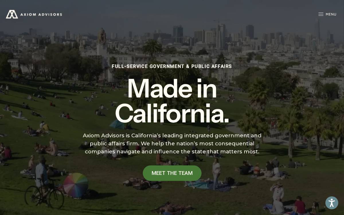 Axiom website preview
