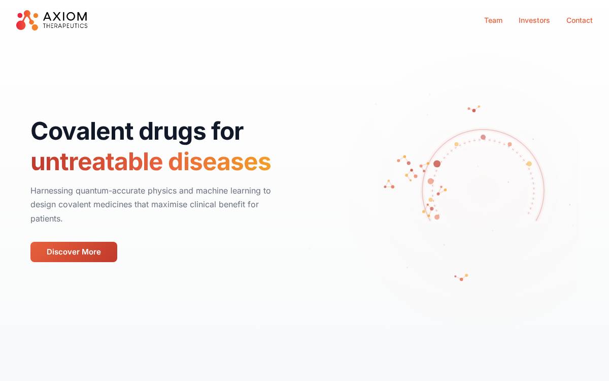 Axiom Therapeutics website preview