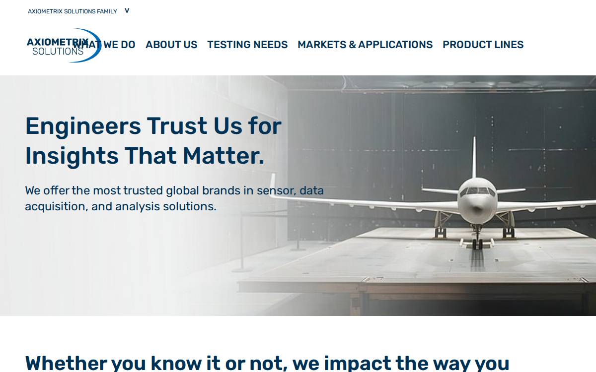 Axiometrix Solutions website preview