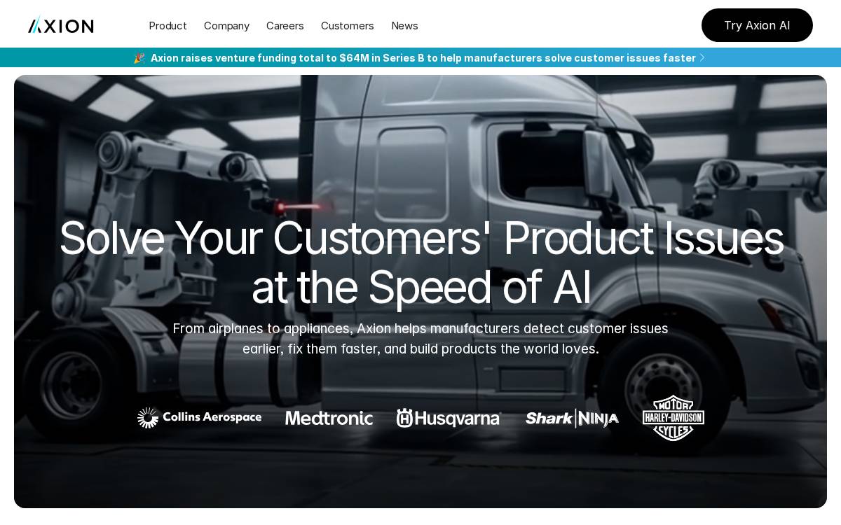 Axion website preview