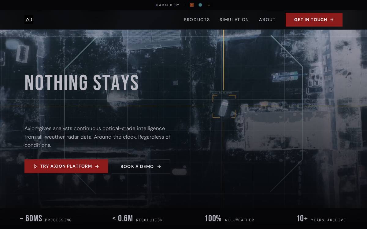 AxionOrbital Space website preview