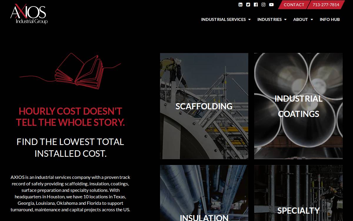 Axiosindustrial website preview