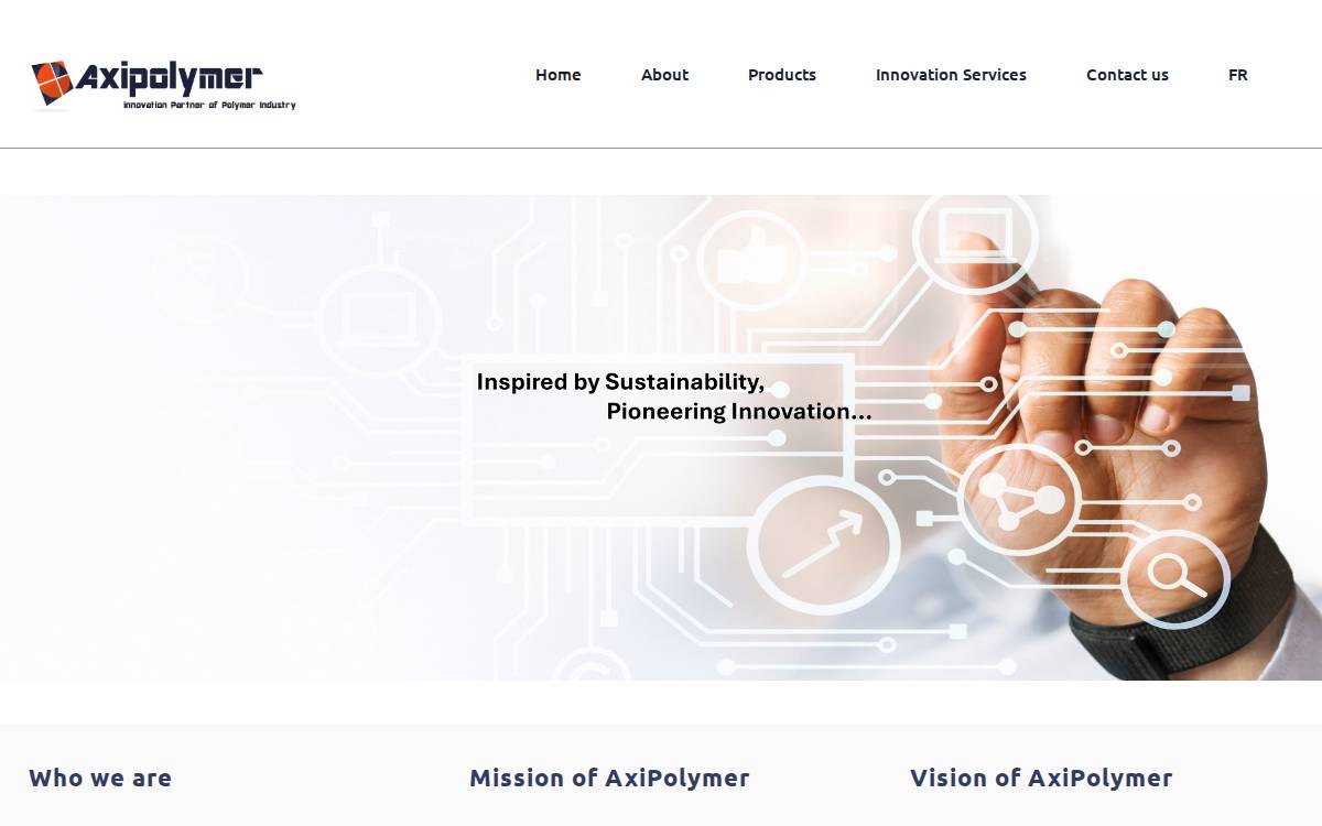 Axipolymer website preview
