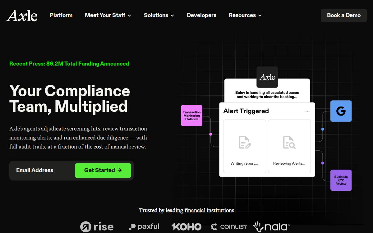 Axle website preview