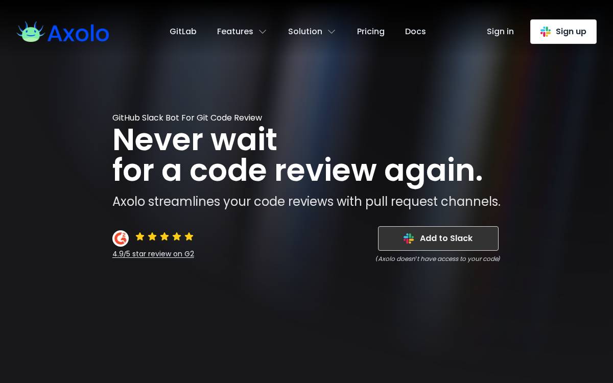 Axolo website preview