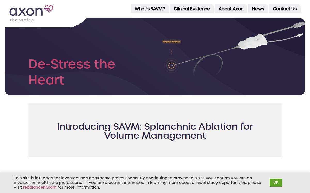 Axon Therapies website preview