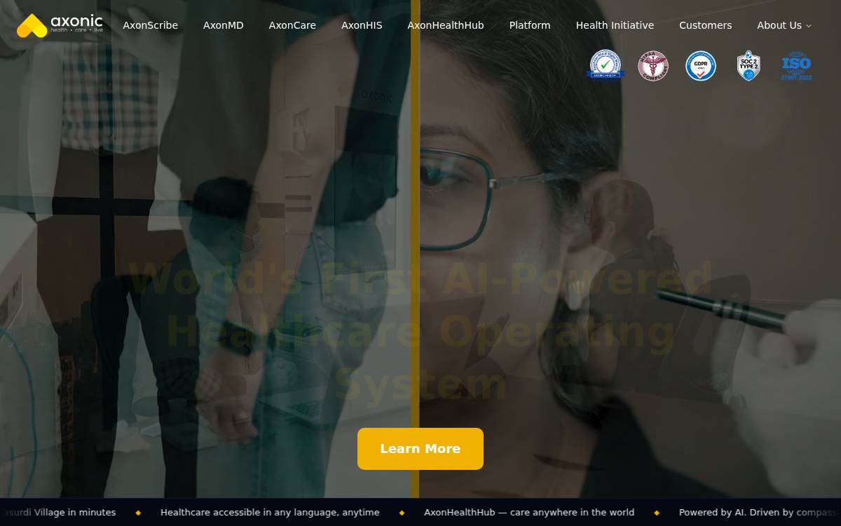 Axonic website preview
