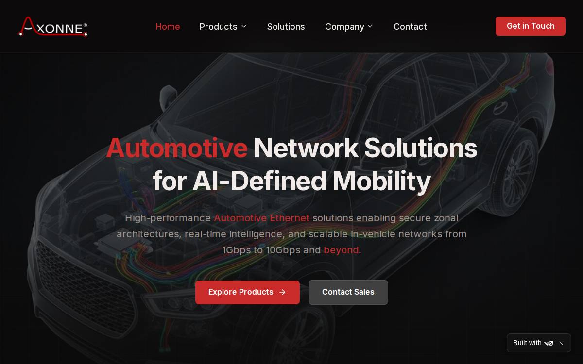 Axonne website preview
